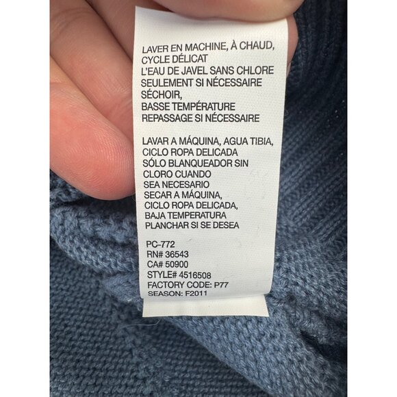 Izod Mens Med Dusty Blue Light Sweater Preppy Casual 90s Cotton NWT - Picture 10 of 12